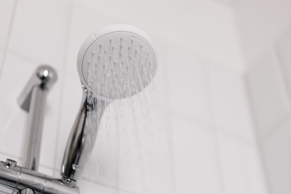 Luxurious rainfall shower head installation
